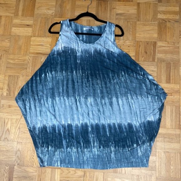 Bacidabali Women Grey Blue Tie Dye Sleeveless Sweater Dress Size Large - Picture 5 of 11